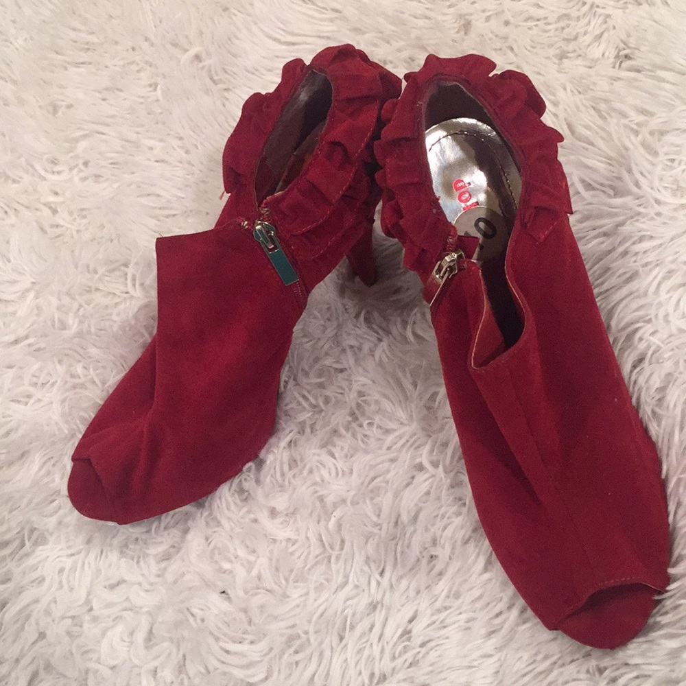 Dollhouse red booties